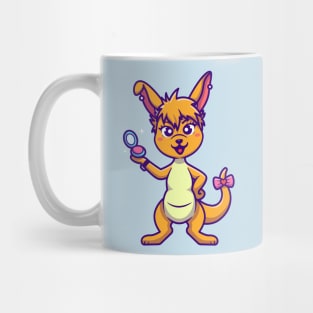 Cute Kangaroo With Make Up Cartoon Mug